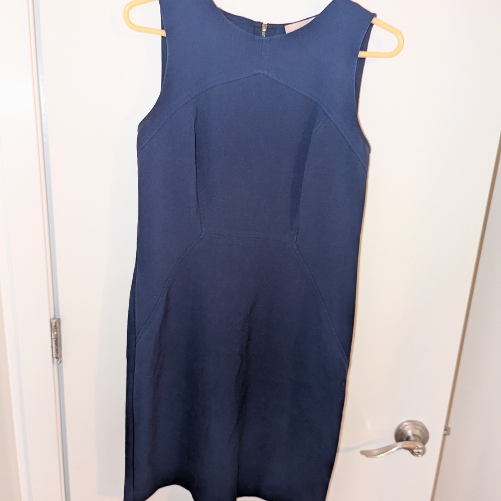Loft Navy Blue Dress Sleeveless
